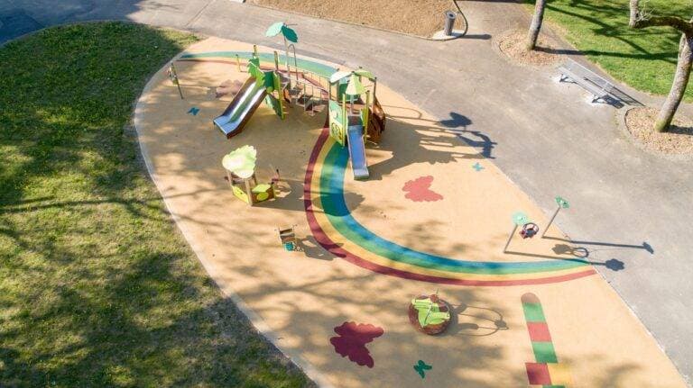 Sol amortissant sécurisé aire de jeux pour enfant